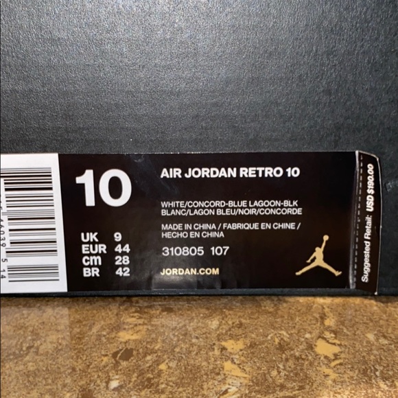 Air Jordan retro 10 Charlotte - Picture 7 of 7